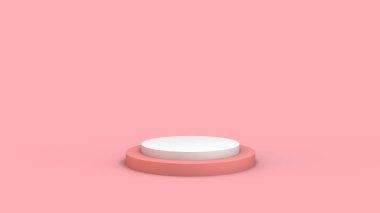 Soyut arkaplanda geometrik şekilli bir model. Ürün gösterimi için boş kaide. 3 Boyutlu Hazırlama.