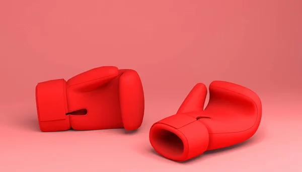 Een Paar Rode Bokshandschoenen Illustratie Sportconcept — Stockfoto