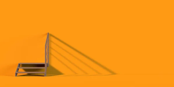 Лестница Оранжевом Фоне Баннер Иллюстрация — стоковое фото