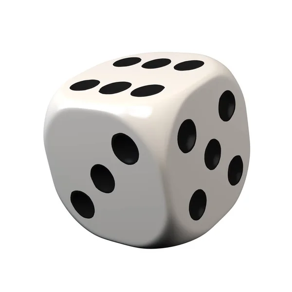 Dice Isolated White Background Gambling Illustration — Stock Photo, Image