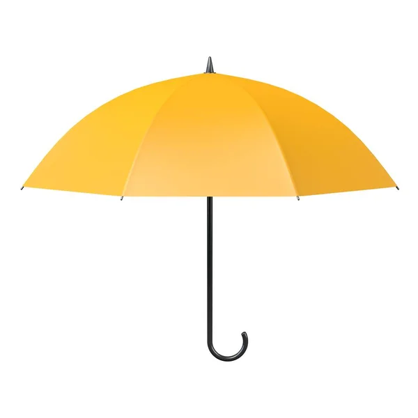 Paraguas Amarillo Aislado Sobre Fondo Blanco Ilustración — Foto de Stock