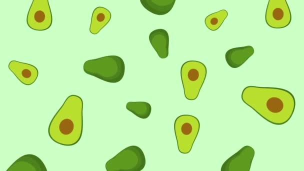 Animierte Abstrakte Avocado Hintergrund Schleife — Stockvideo