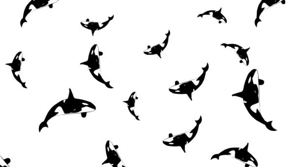 动画抽象鲸鱼背景 Vj循环 — 图库视频影像