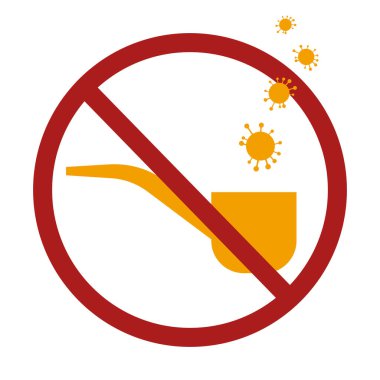 Virüs dumanlı sigara ikonu yok. Boru. Dağılın. Pankart.