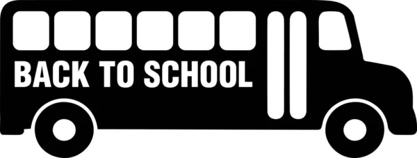 Icône Retour École Avec Bus Scolaire — Image vectorielle