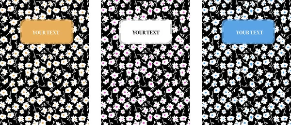 Abstraktes Modernes Cover Design Mit Floralen Mustern Design Für Buch — Stockvektor
