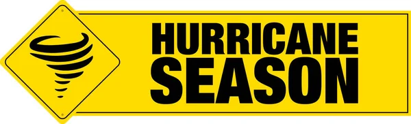 Hurricane Season Banner Sign — Stock Vector