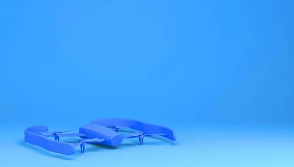 Drohne Auf Blauem Hintergrund Illustration — Stockfoto