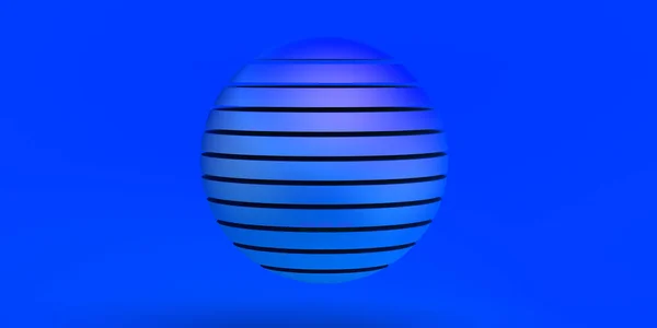 Hintergrund Mit Sphäre Der Linien Abstrakte Blaue Komposition — Stockfoto
