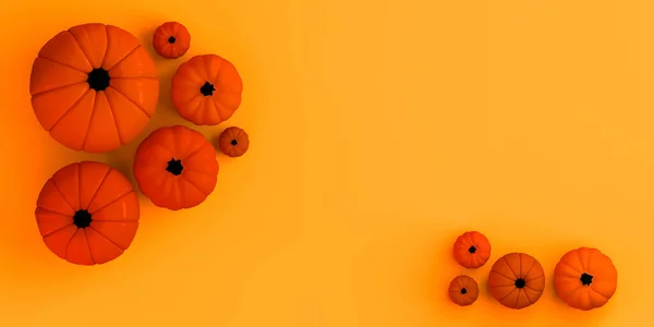 Bannière Halloween Lanterne Aux Citrouilles Avec Des Bougies Sur Fond — Photo