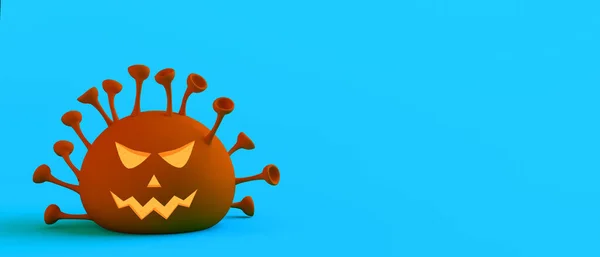 Halloween Banner Kürbislaterne Mit Kerzen Auf Unkonzentriertem Hintergrund Illustration Jack — Stockfoto