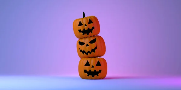 Abóboras Halloween Equilíbrio Banner Contexto Ilustração — Fotografia de Stock