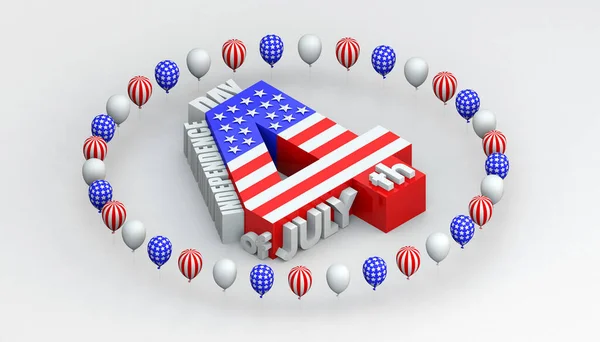 Sterren Achtergrond Met Kleuren Van Amerikaanse Vlag Illustratie Juli Onafhankelijkheidsdag — Stockfoto