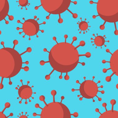 Virüs şekilli kusursuz desenli fayanslar. Covid-19. Soyut.