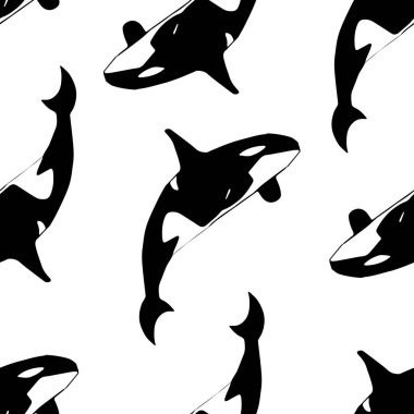 Balina şekilli desenler için pürüzsüz fayanslar.