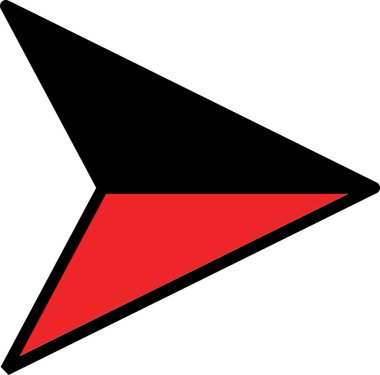 Konum ok simgesi. Vektör. Düz ve modern stil