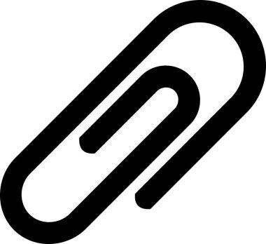 Klip simgesi. Vektör. Düz ve modern stil.