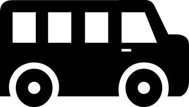 Okul servisi ikonu. Vektör. Düz ve modern stil.