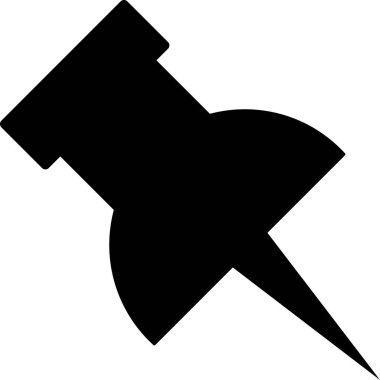 Pin simgesi. Vektör. Düz ve modern stil.