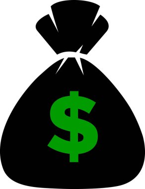 Para çantası ikonu. Vektör. Düz ve modern stil.