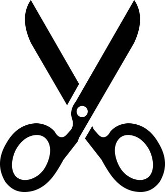 Makas simgesi. Vektör. Düz ve modern stil.