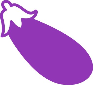 Patlıcan ikonu. Vektör. Düz ve modern stil.