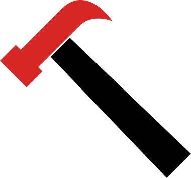 Çekiç simgesi. Vektör. Düz ve modern stil.