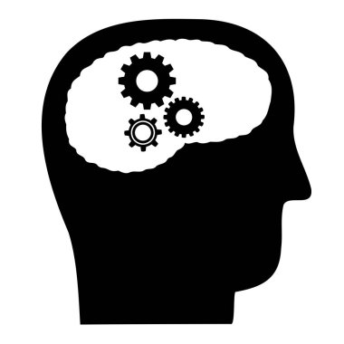 Vitesli insan beyni. Vektör. Düz ve modern stil.