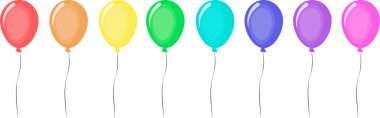 Rengarenk balon koleksiyonu. Vektör.