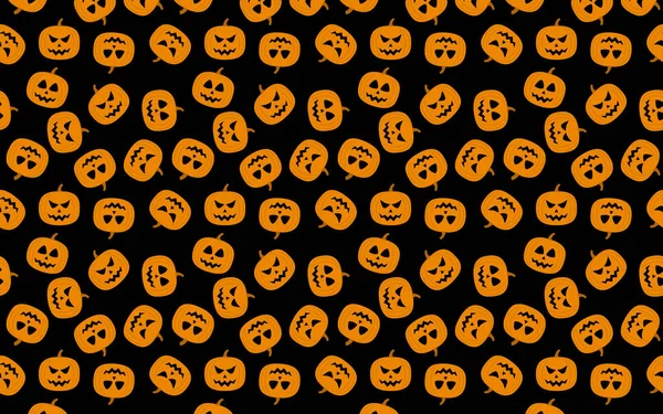 Halloween Pumpkins Seamless Pattern Tile Background Banner — Stok fotoğraf