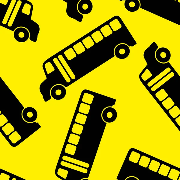 Seamless Pattern Tile School Bus Shapes — Stock Photo, Image