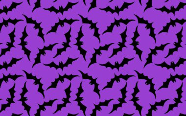 Tile pattern background with bat shapes. Banner.