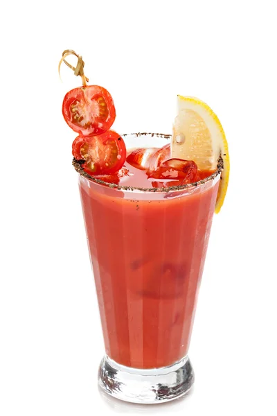Fresh red tomato cocktail. — Stock Photo, Image