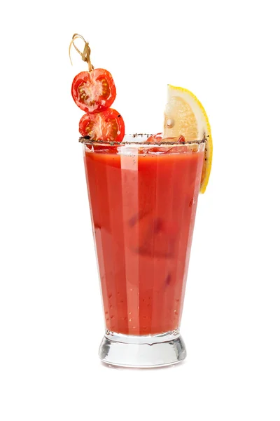 Свіжий червоний томатний коктейль . — стокове фото