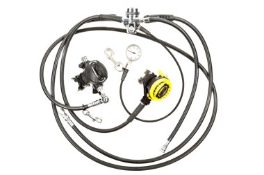 regülatör ve dalış için basınç göstergesi. 