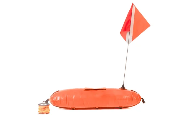 Bóia e a bandeira com o símbolo de mergulho . — Fotografia de Stock