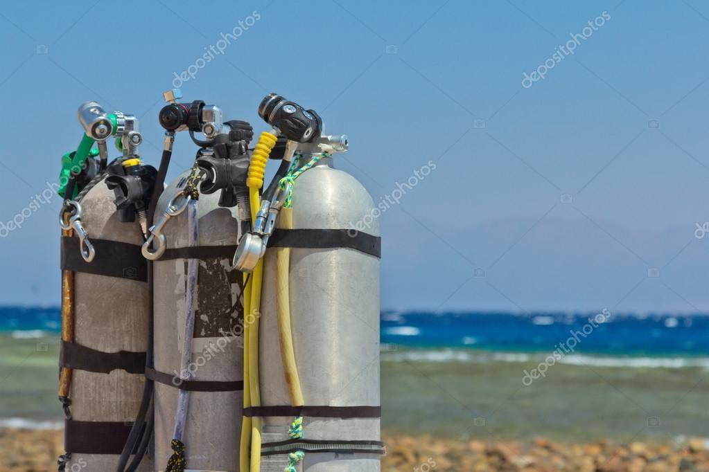 Air tanks for diving — Stock Photo © zavgsg 72075987