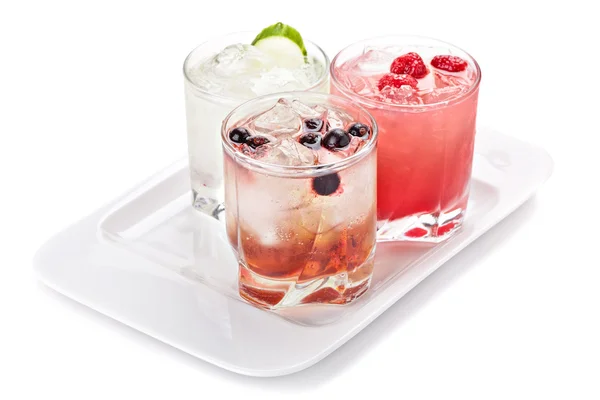 Composition of the three variants of alcoholic cocktails. — Stock Photo, Image