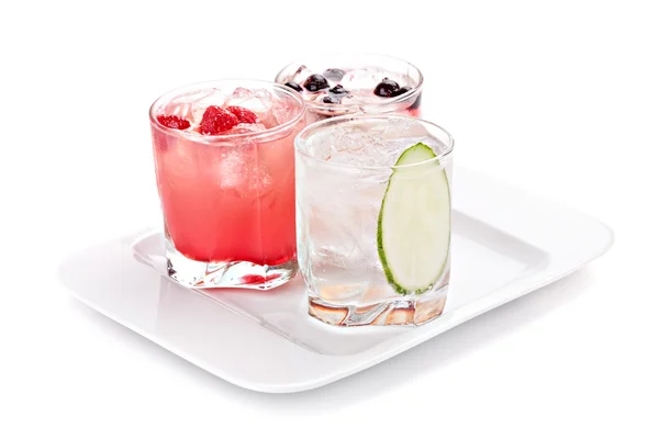Composition of the three variants of alcoholic cocktails. — Stock Photo, Image