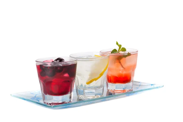 Composition of the three variants of alcoholic cocktails. — Stock Photo, Image