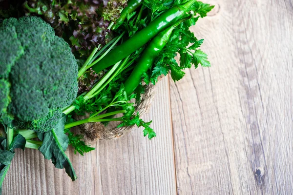 Pile of leafy green vegetables