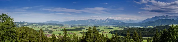 Panorama dos alpes bávaros — Fotografia de Stock