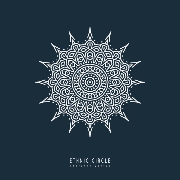 Etnik mistik desen üçgen ve daireler.