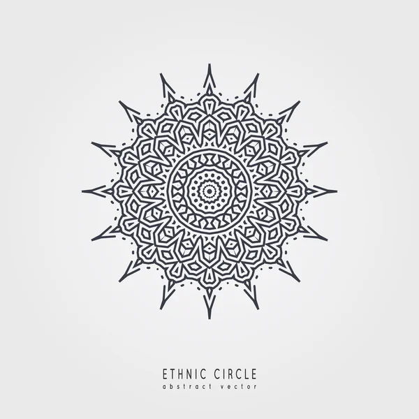 Etnik mistik desen üçgen ve daireler.