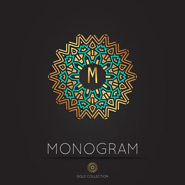 Monograma moderno, modelo de vetor logotipo . — Vetor de Stock