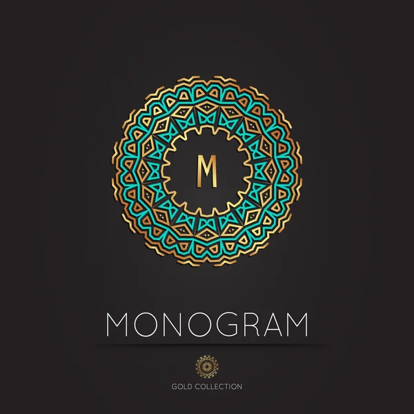 Monograma moderno, modelo de vetor logotipo . —  Vetores de Stock