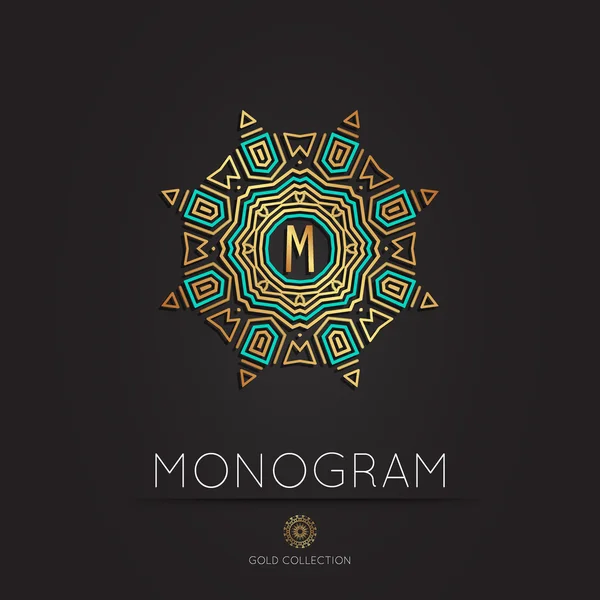 Royal Elegant linear abstrato monograma, modelo de vetor . —  Vetores de Stock