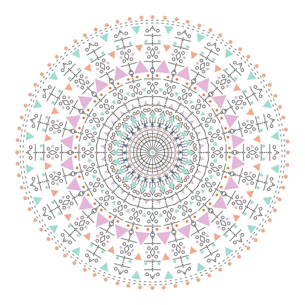 Модный хипстерский цветной круг, яркий философский символ, круглые элементы, которые являются религиозными , — стоковый вектор