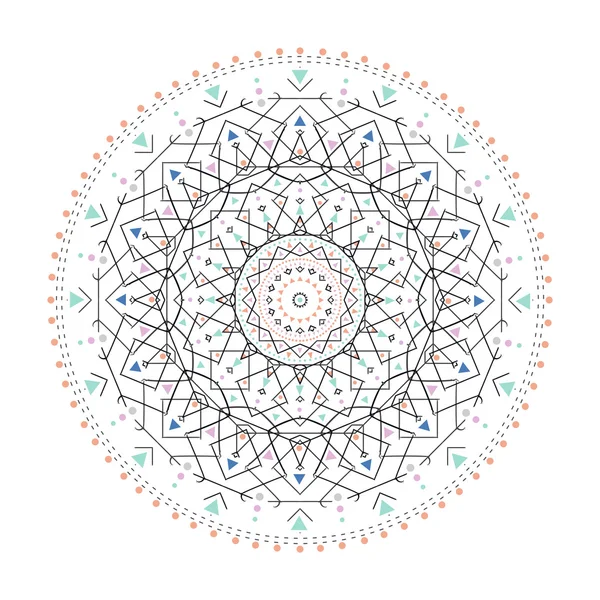 Модный хипстерский цветной круг, яркий философский символ, круглые элементы, которые являются религиозными , — стоковый вектор