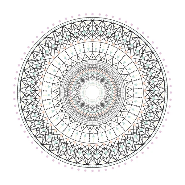 Módní bederní Barevný kruh, světlé filozofické symbolu, kruhové prvky, které jsou náboženské, — Stockový vektor